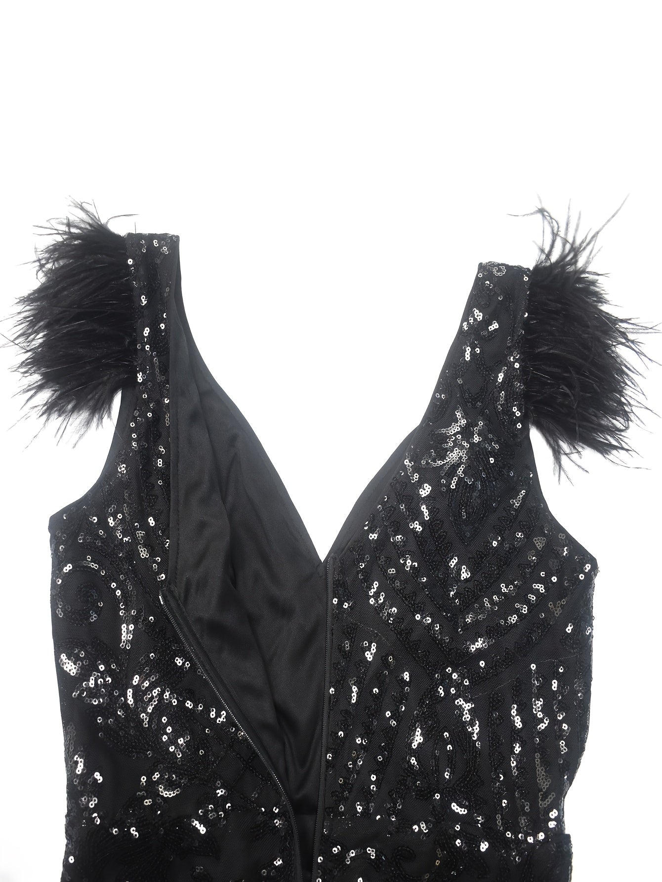 Women Sparkly Sequins Deep V Neck Bodycon Split Maxi Dress Party Club Evening Dress